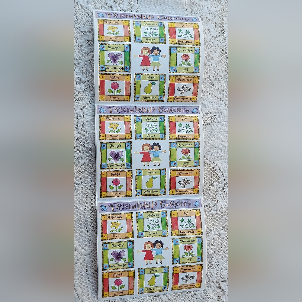 3 Sheets Friendship Garden Stickers Kathy Davis Design for Colorbok